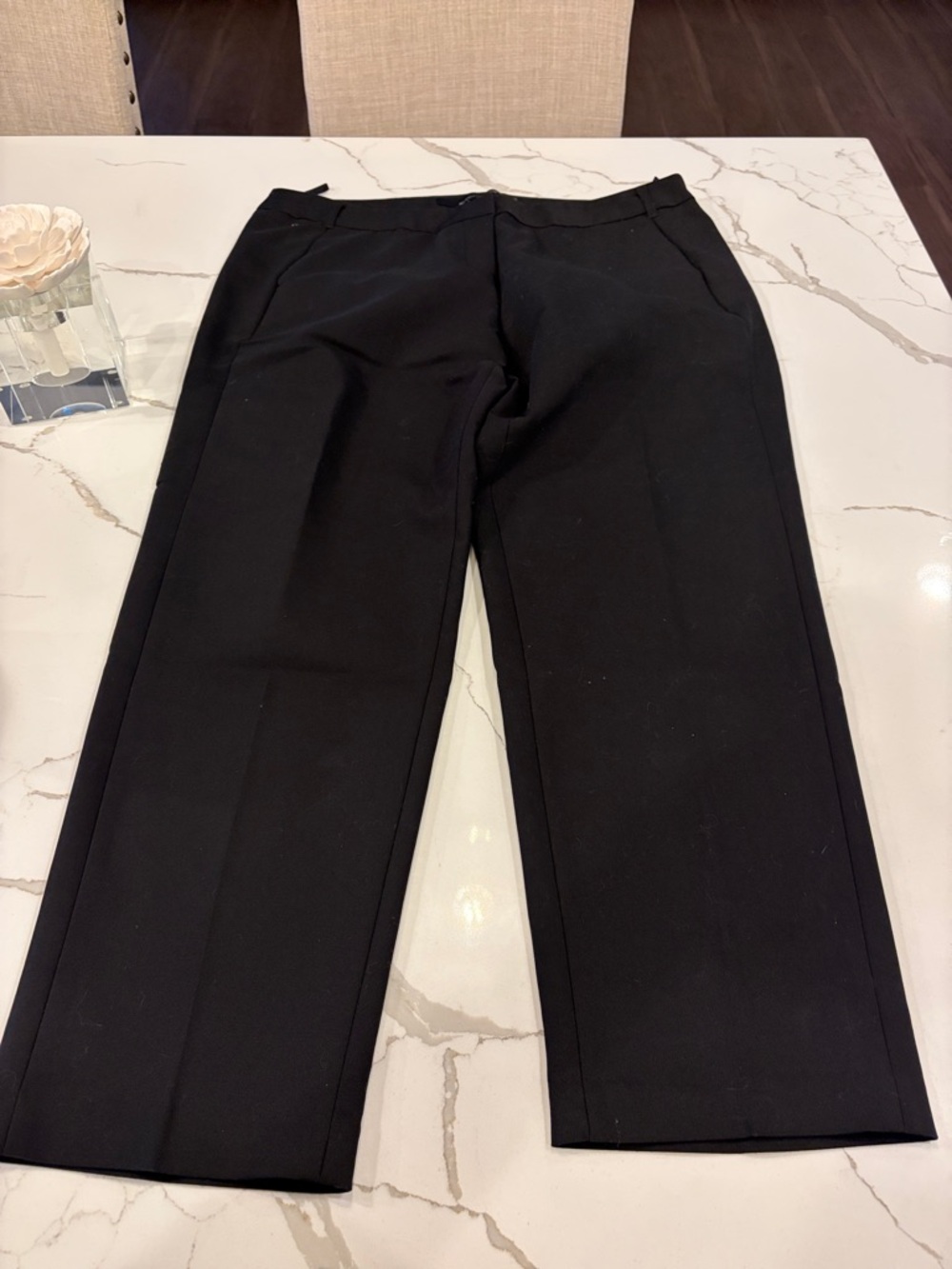 Amanda & Chelsea Black Cropped Straight-Leg Pants